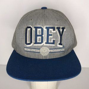 Obey Worldwide Propaganda Gray Snapback Adjustable Hat